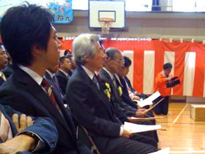 小泉純一郎　山崎小学校記念式典