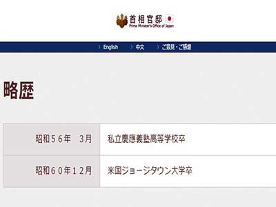 河野太郎　首相官邸ホームページ